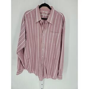 Lim's Men's Long Sleeve Button Down Purple Casual Shirt Size XXL